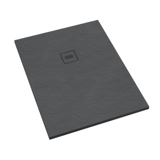 Schedline Brodzik kompozytowy Stabilsound Plus® Protos Grey Stone 80x160x4 cm, prostokątny, Gwarancja 15 lat